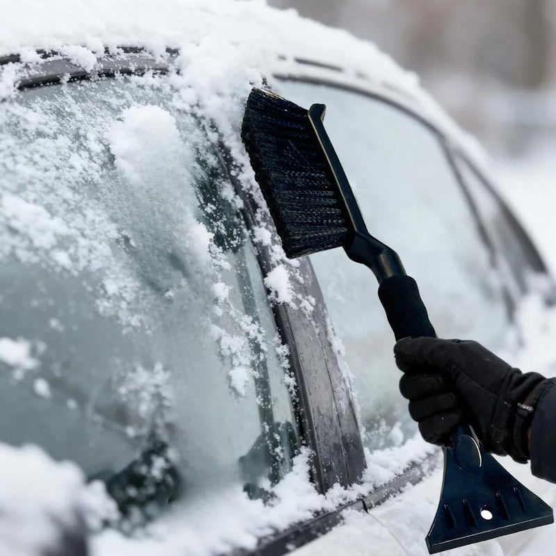 فرشاة ثلج بطول 17.32 بوصة وكاشطات ثلج للزجاج الأمامي للسيارة، رأس فرشاة بلا خدوش ورمز ثلج قوي، مقبض رغوي، ملحقات شتوية لإزالة الثلج من السيارة - Image 3